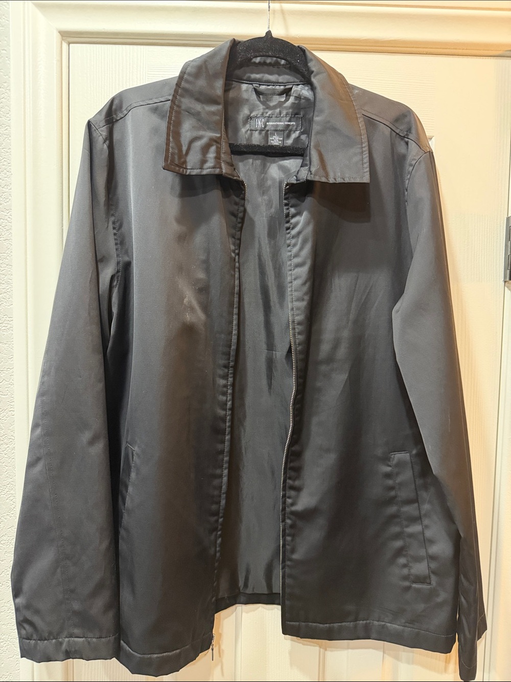 INC International Concepts Men's Gray Lightweight Zip Jacket